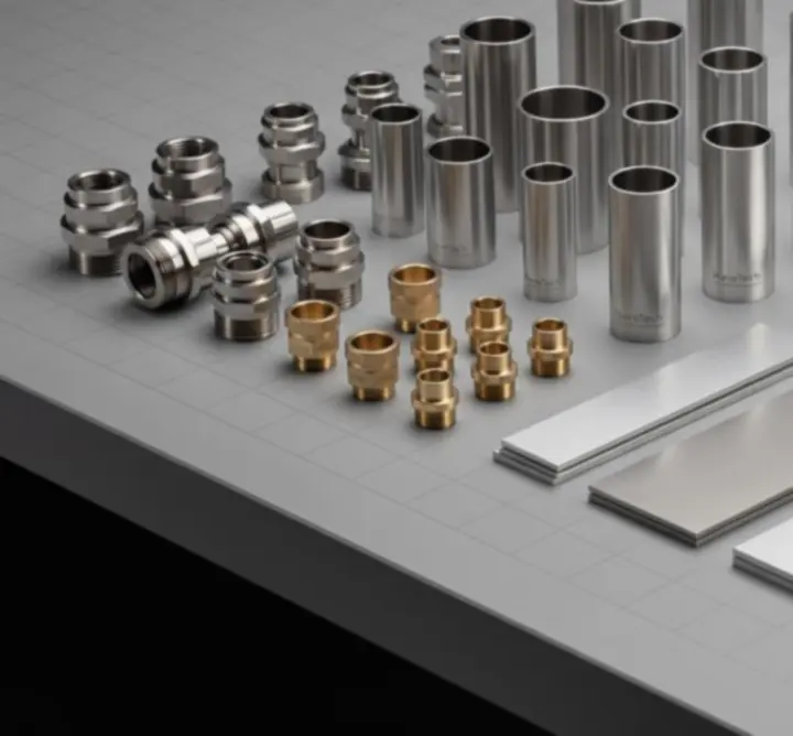 Wyróżnione metalowe produkty konstrukcyjne przygotowane do wysyłki