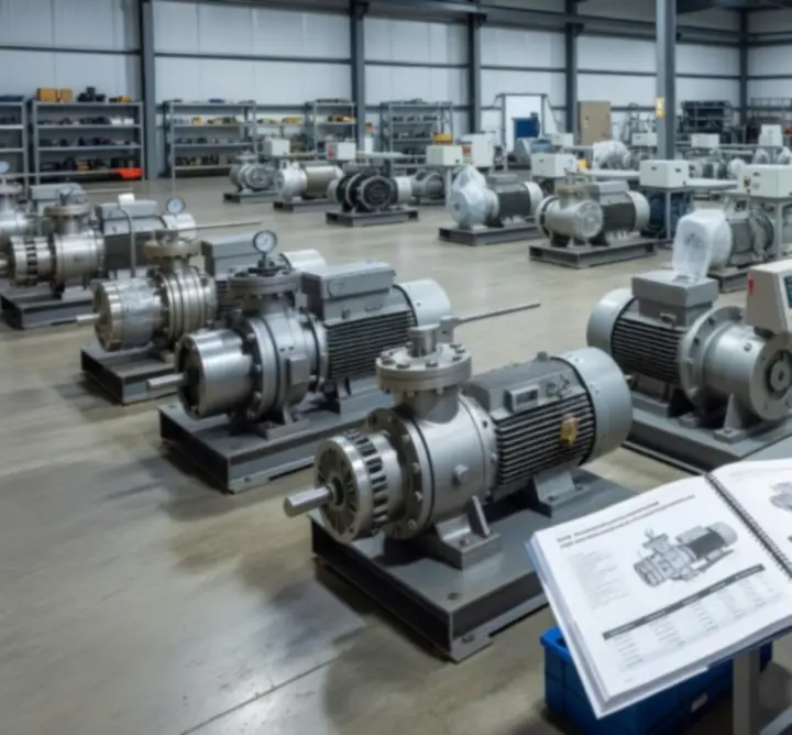 Operator sprawdzający parametry sprzętu przemysłowego w hali produkcyjnej