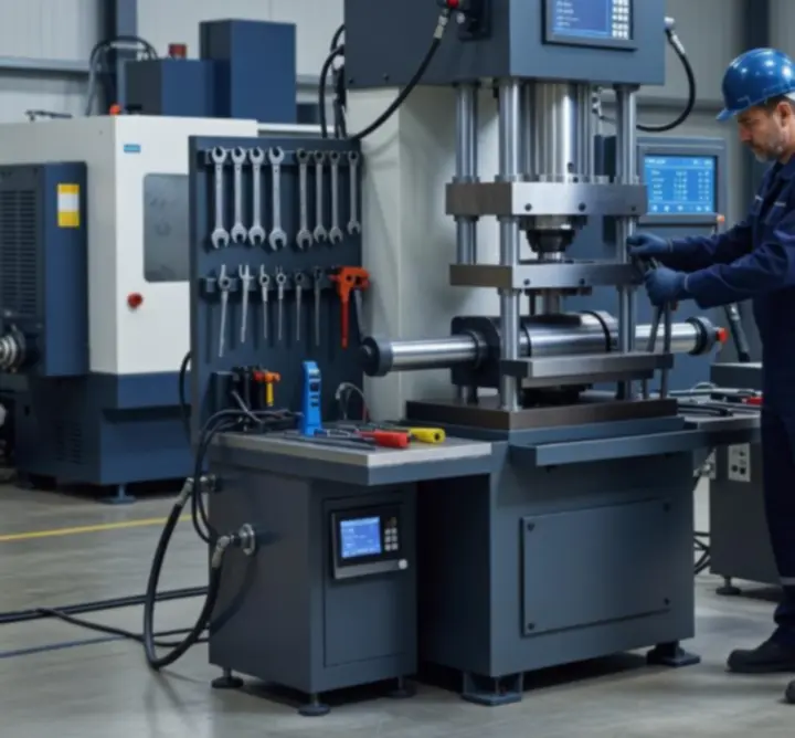 Urządzenia przemysłowe pracujące w zakładzie produkcyjnym